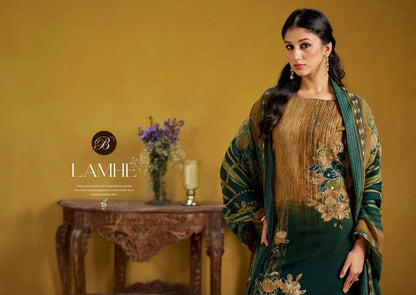 Lamhe Belliza Designer Studio Viscose Rayon Karachi Salwar Suits Exporter