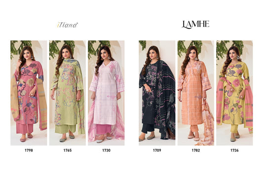 Lamhe Itrana Cotton Lawn Pant Style Suits Wholesaler Ahmedabad