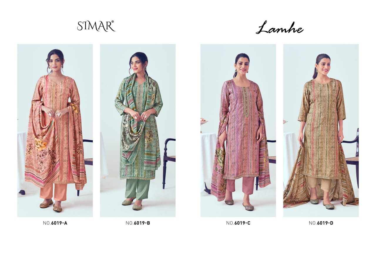 Lamhe Simar Viscose Muslin Pant Style Suits Manufacturer Ahmedabad