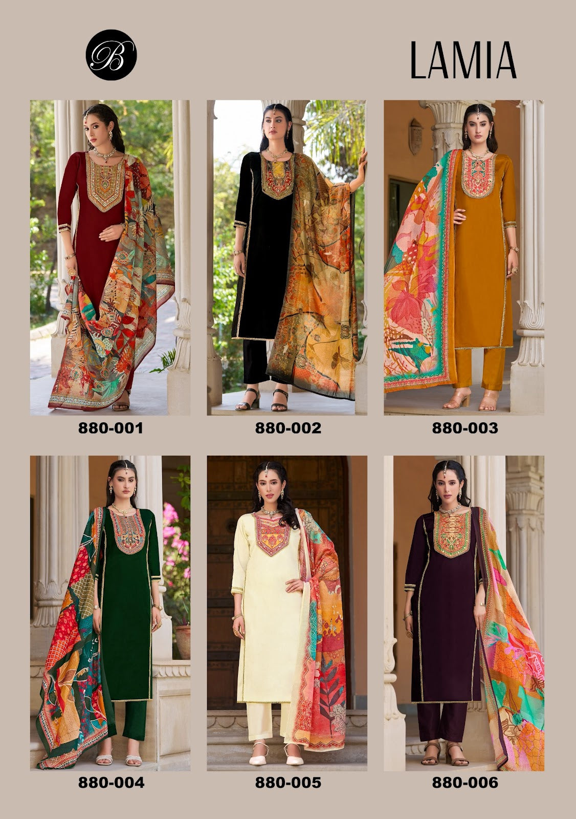 Lamia Belliza Designer Studio Pure Jam Karachi Salwar Suits Exporter Gujarat