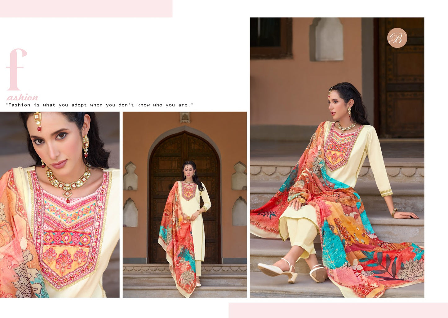 Lamia Belliza Designer Studio Pure Jam Karachi Salwar Suits Exporter Gujarat