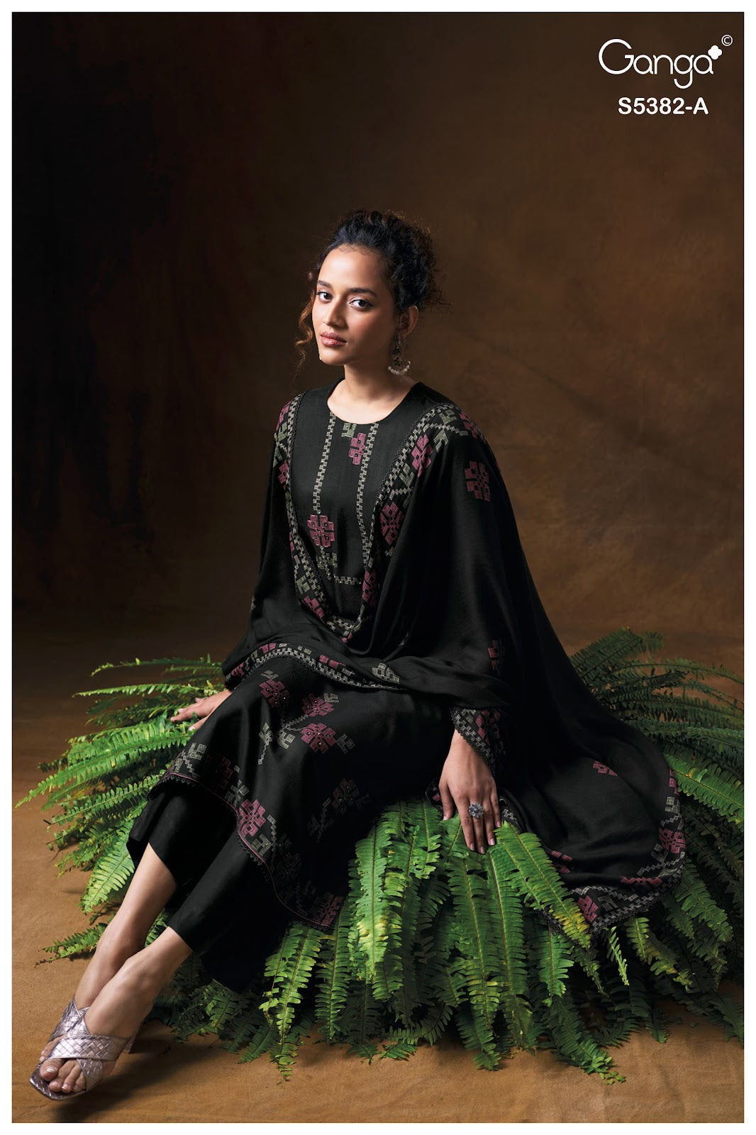 Lamia S5382 Ganga Wool Pashmina Suits Manufacturer Ahmedabad