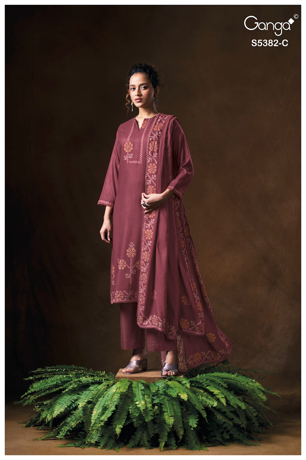 Lamia S5382 Ganga Wool Pashmina Suits Manufacturer Ahmedabad