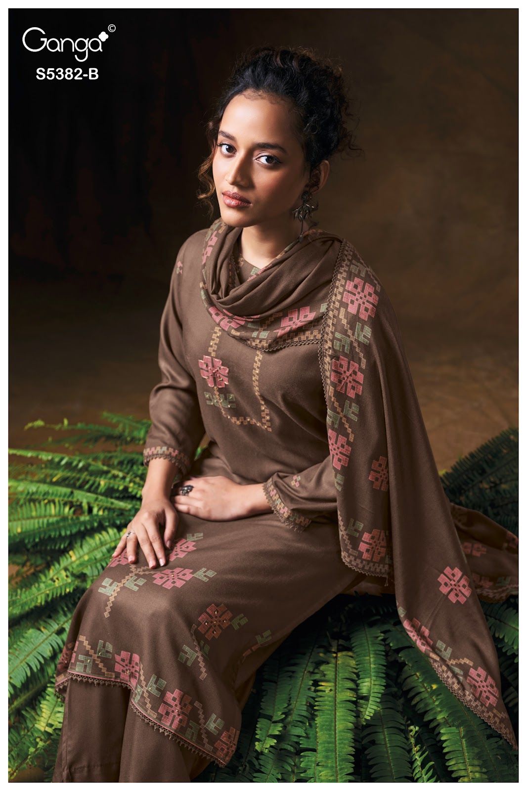 Lamia S5382 Ganga Wool Pashmina Suits Manufacturer Ahmedabad