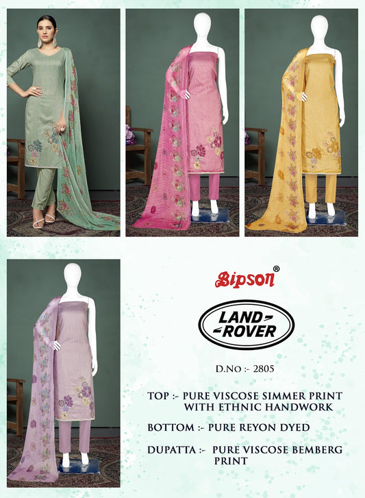 Land Rover 2805 Bipson Prints Viscose Simmer Pant Style Suits Exporter Ahmedabad