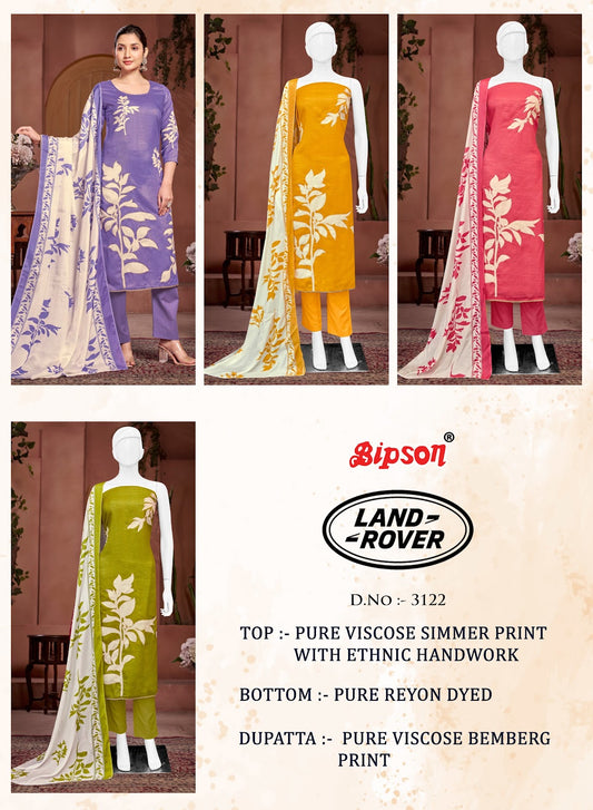 Land Rover 3122 Bipson Prints Pure Viscose Pant Style Suits Wholesale