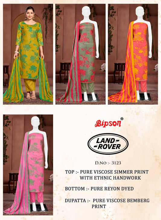 Land Rover 3123 Bipson Prints Pure Viscose Pant Style Suits Wholesale