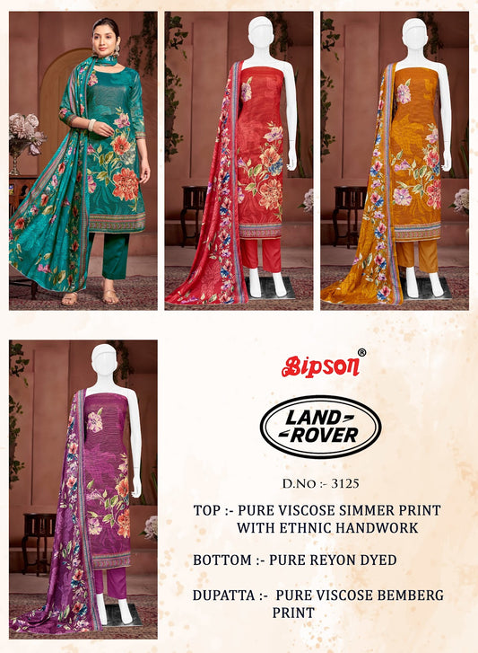 Land Rover 3125 Bipson Prints Pure Viscose Pant Style Suits Wholesaler