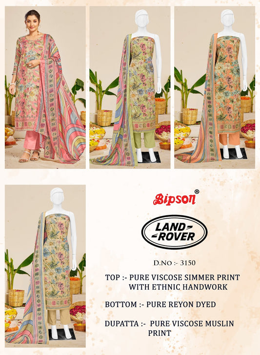 Land Rover 3150 Bipson Prints Pure Viscose Pant Style Suits Wholesaler