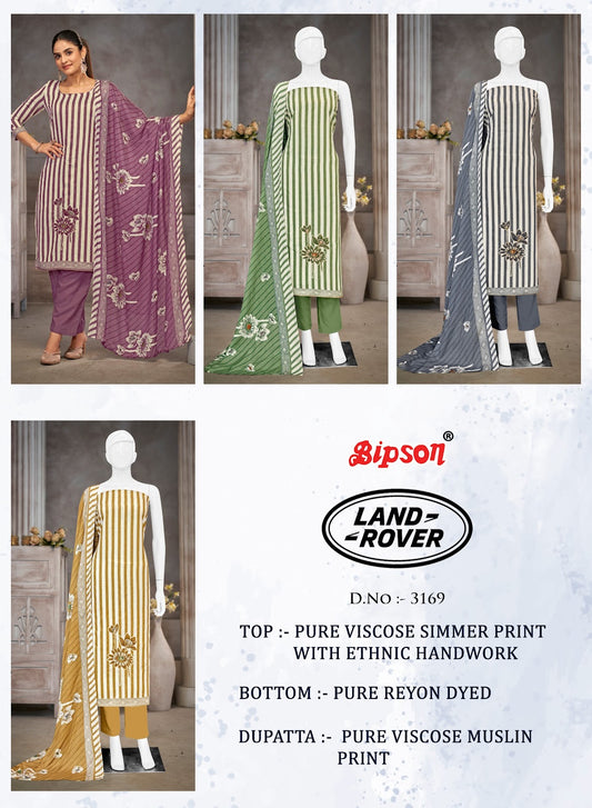 Land Rover 3169 Bipson Prints Pure Viscose Pant Style Suits Supplier India