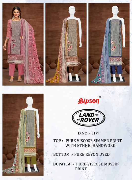 Land Rover 3179 Bipson Prints Pure Viscose Pant Style Suits Exporter Gujarat