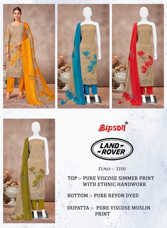 Land Rover 3210 Bipson Prints Pure Viscose Pant Style Suits Supplier Gujarat