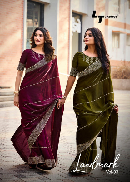 Landmark Vol 3 Lt Fabrics Silk Sarees Wholesale Price