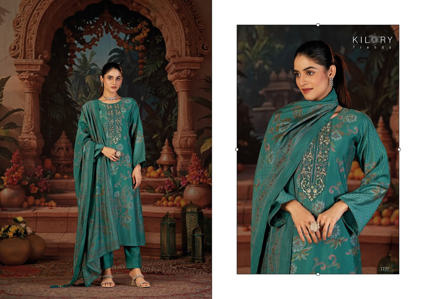 Larana Kilory Modal Silk Pant Style Suits Wholesaler