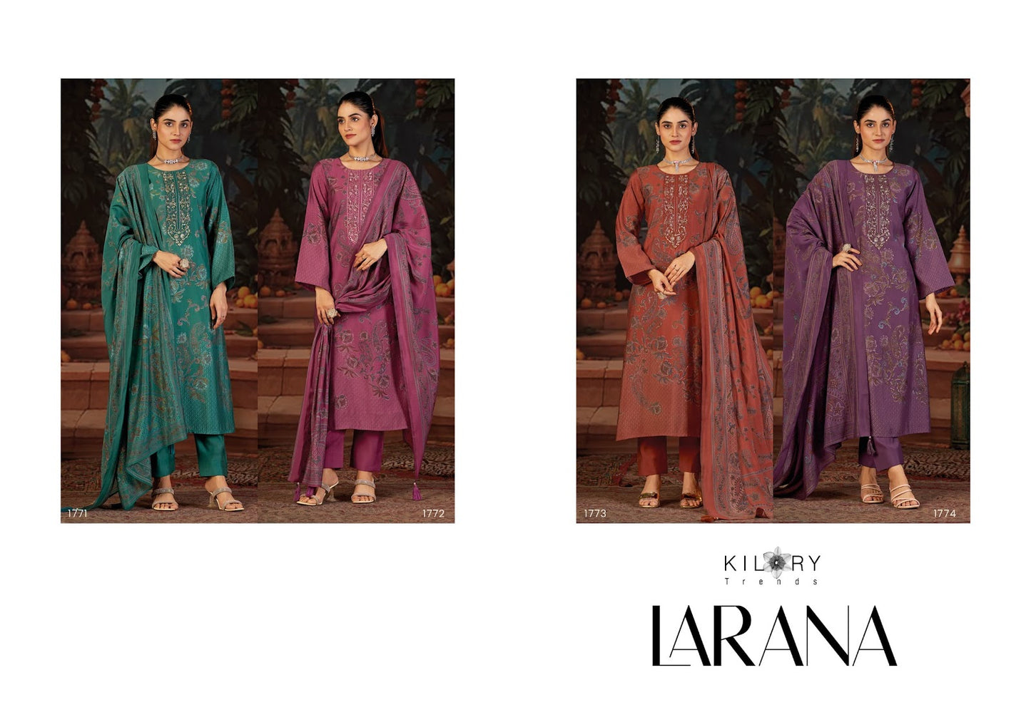 Larana Kilory Modal Silk Pant Style Suits Wholesaler