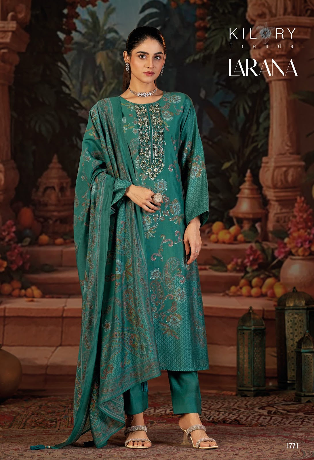 Larana Kilory Modal Silk Pant Style Suits Wholesaler