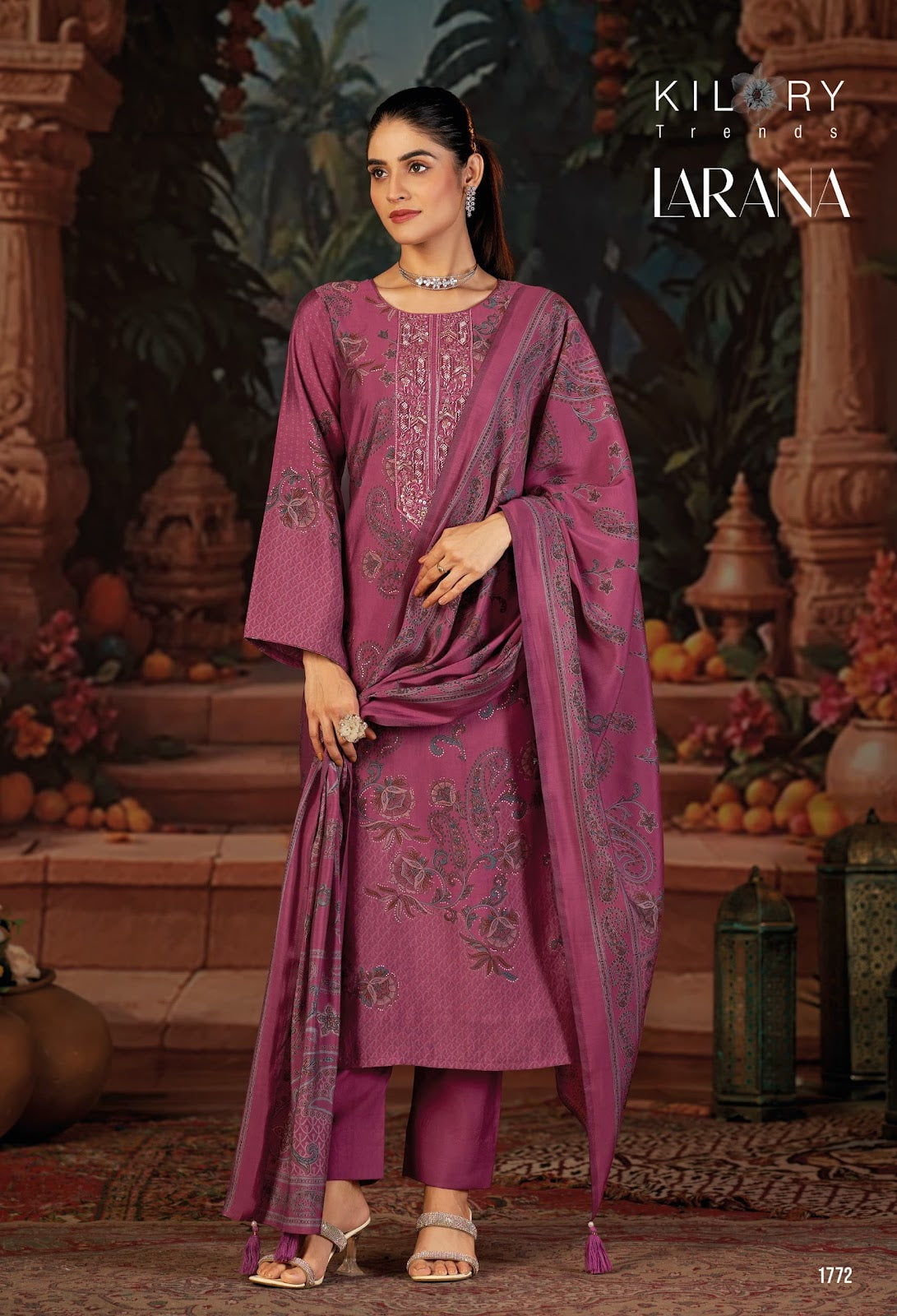 Larana Kilory Modal Silk Pant Style Suits Wholesaler