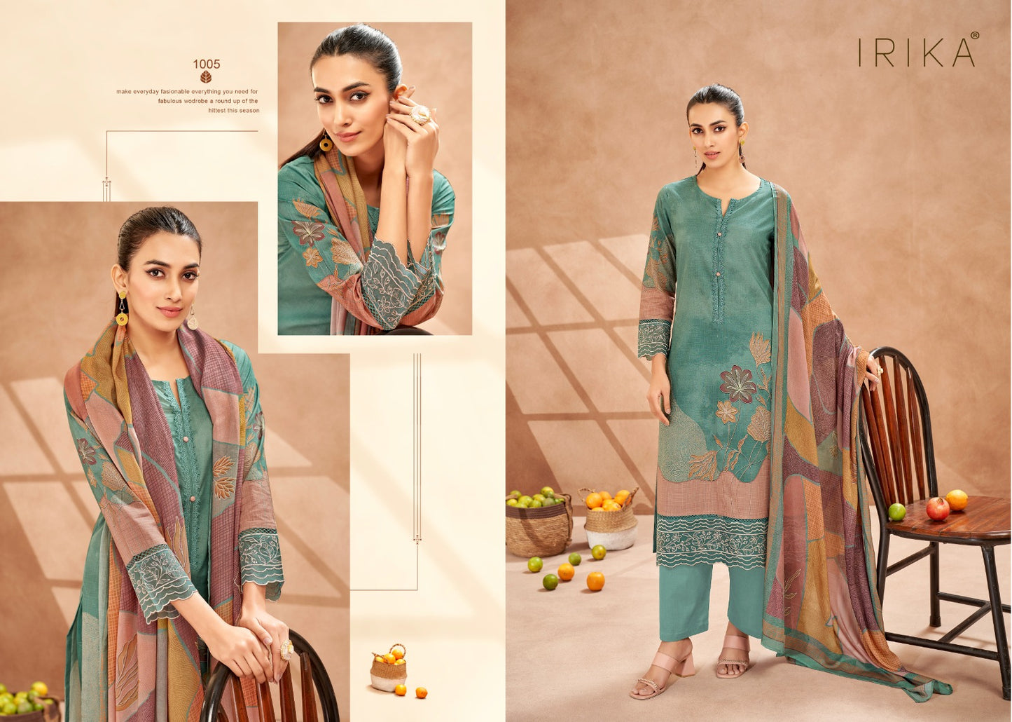 Laren Irika Cambric Cotton Plazzo Style Suits Wholesaler