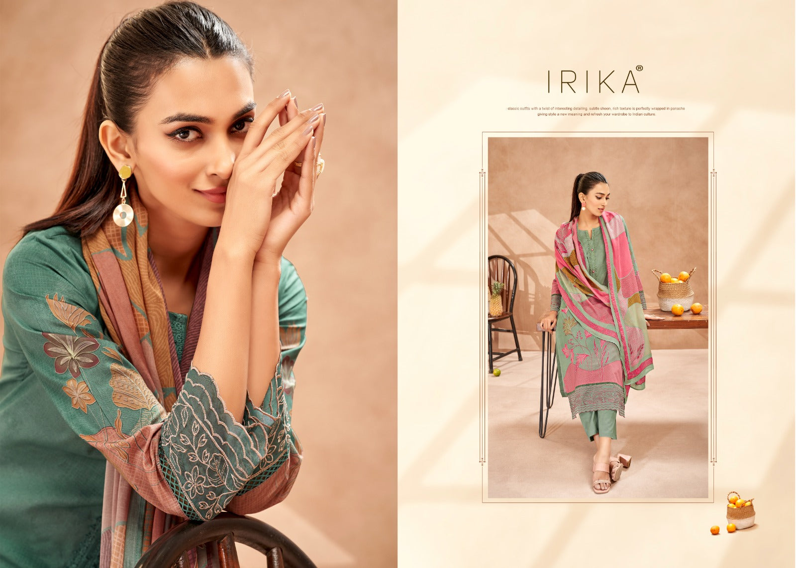 Laren Irika Cambric Cotton Plazzo Style Suits Wholesaler