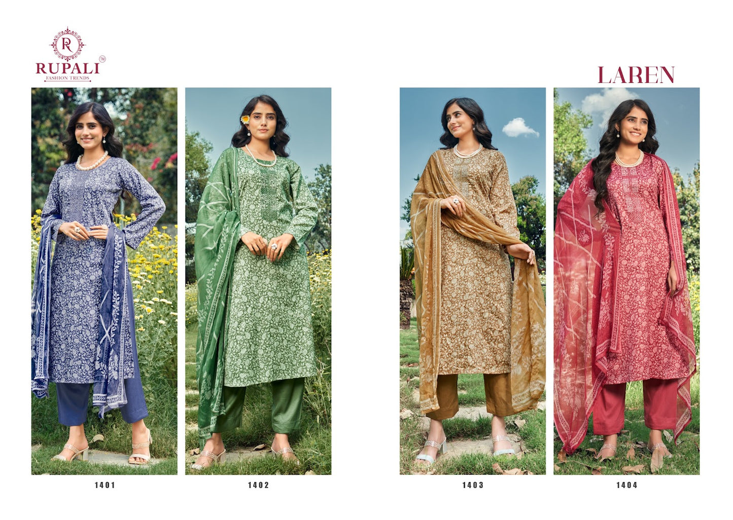 Laren Rupali Jaam Satin Pant Style Suits Wholesale Rate