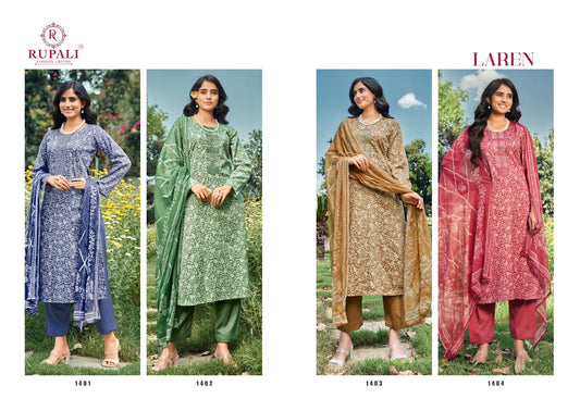 Laren Rupali Jaam Satin Pant Style Suits Wholesale Rate