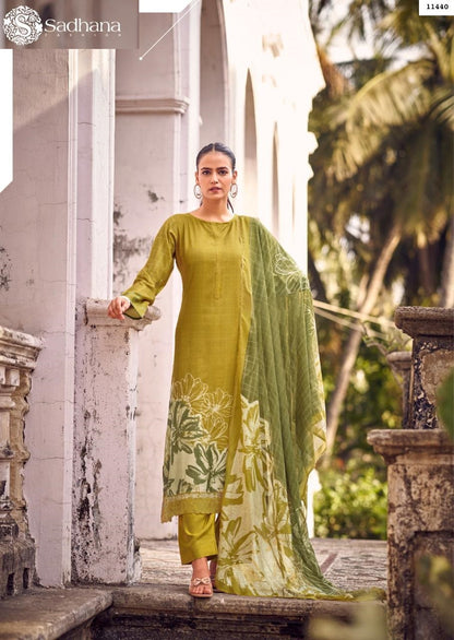 Larisa Sadhana Pure Muslin Pant Style Suits Supplier