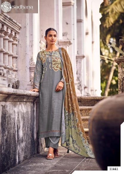 Larisa Sadhana Pure Muslin Pant Style Suits Supplier