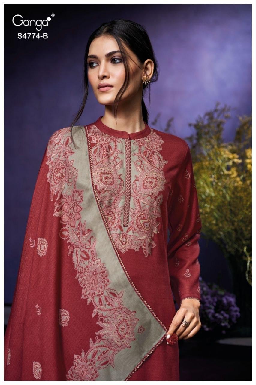 Larya 4774 Ganga Cotton Plazzo Style Suits Manufacturer Ahmedabad