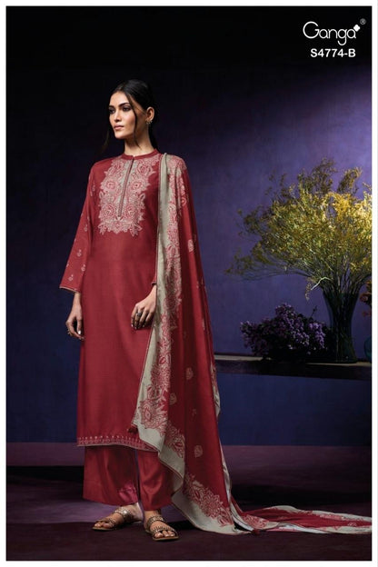Larya 4774 Ganga Cotton Plazzo Style Suits Manufacturer Ahmedabad