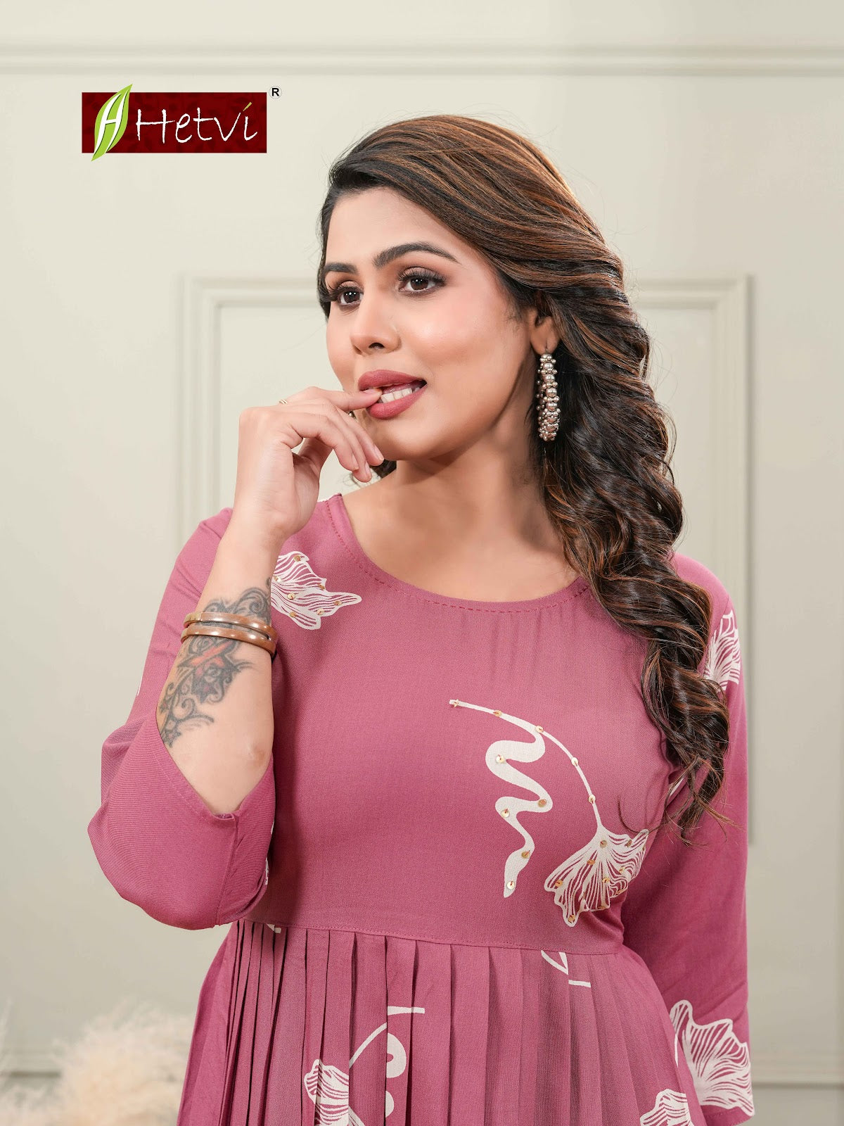 Lashita Hetvi Reyon Anarkali Kurtis Supplier India