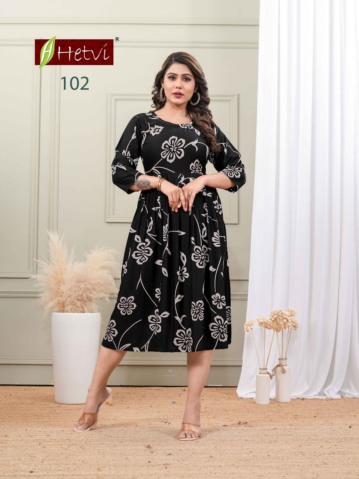 Lashita Hetvi Reyon Anarkali Kurtis Supplier India