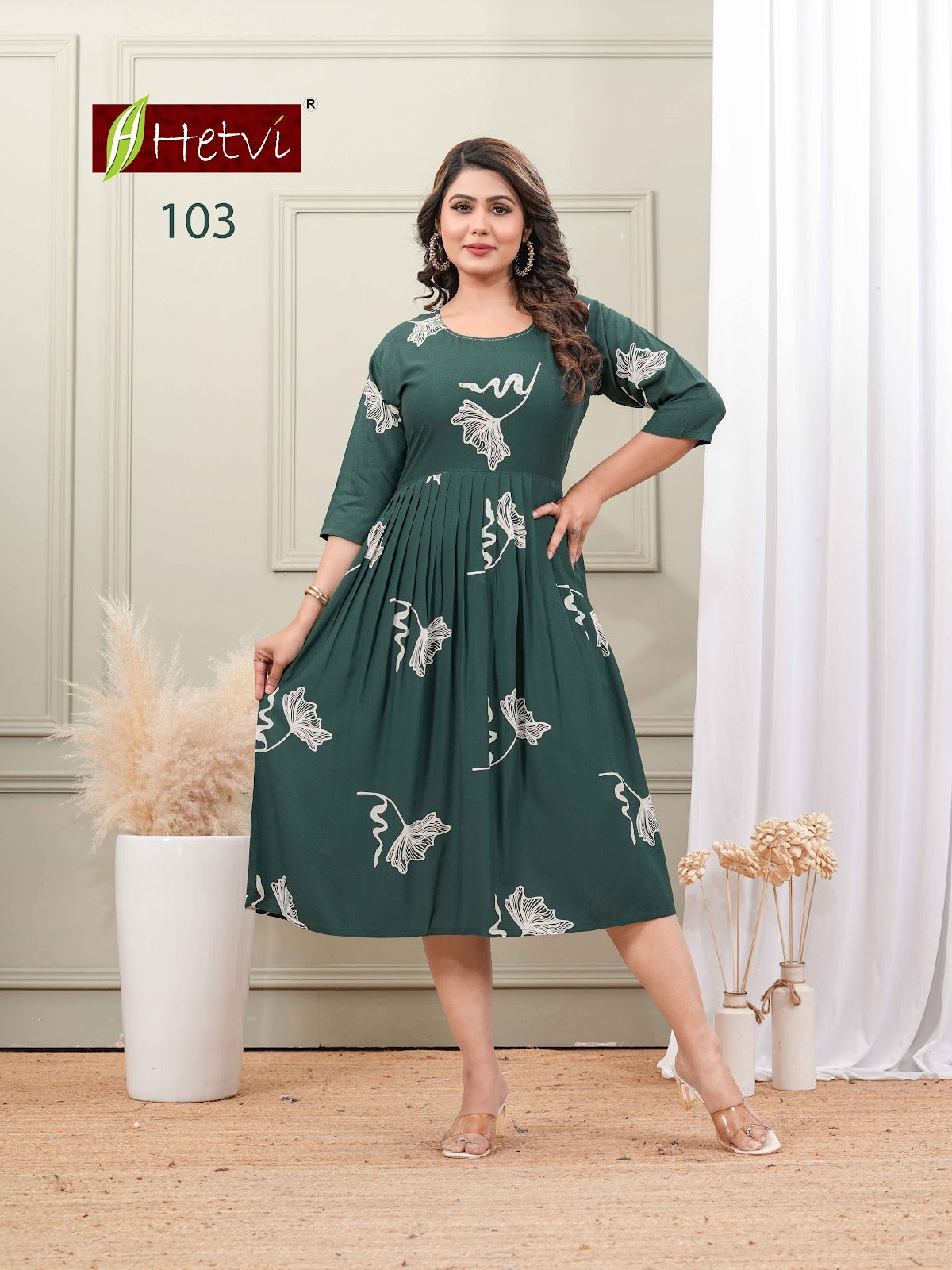 Lashita Hetvi Reyon Anarkali Kurtis Supplier India