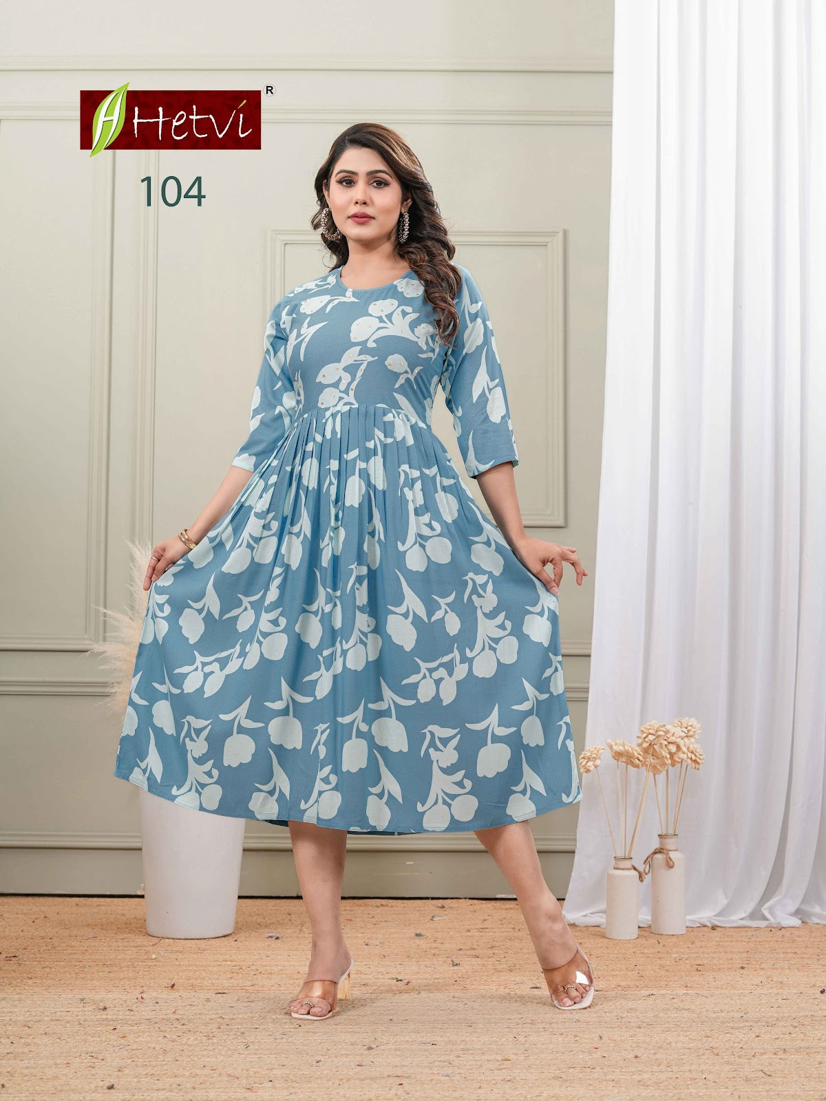 Lashita Hetvi Reyon Anarkali Kurtis Supplier India