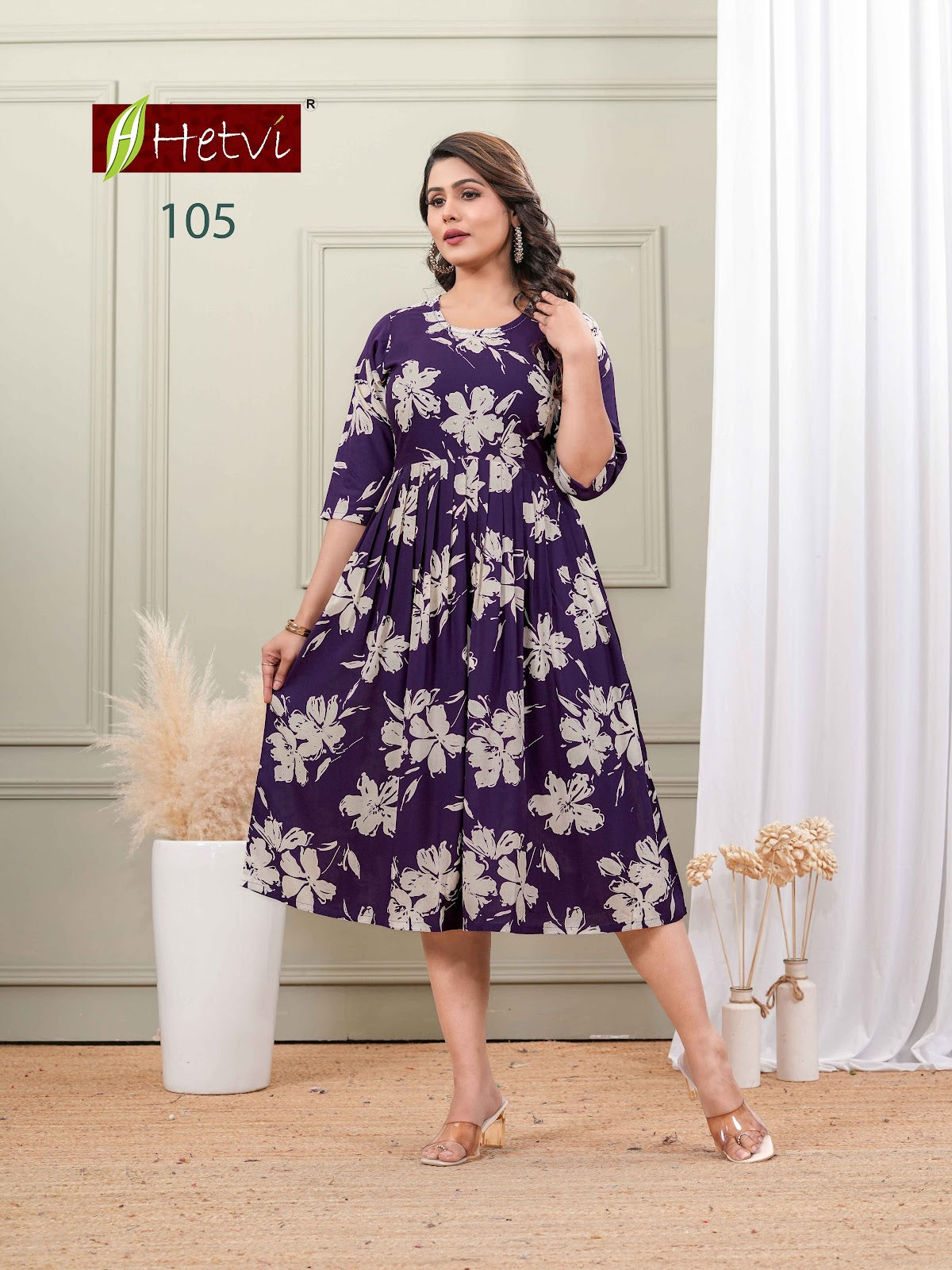 Lashita Hetvi Reyon Anarkali Kurtis Supplier India