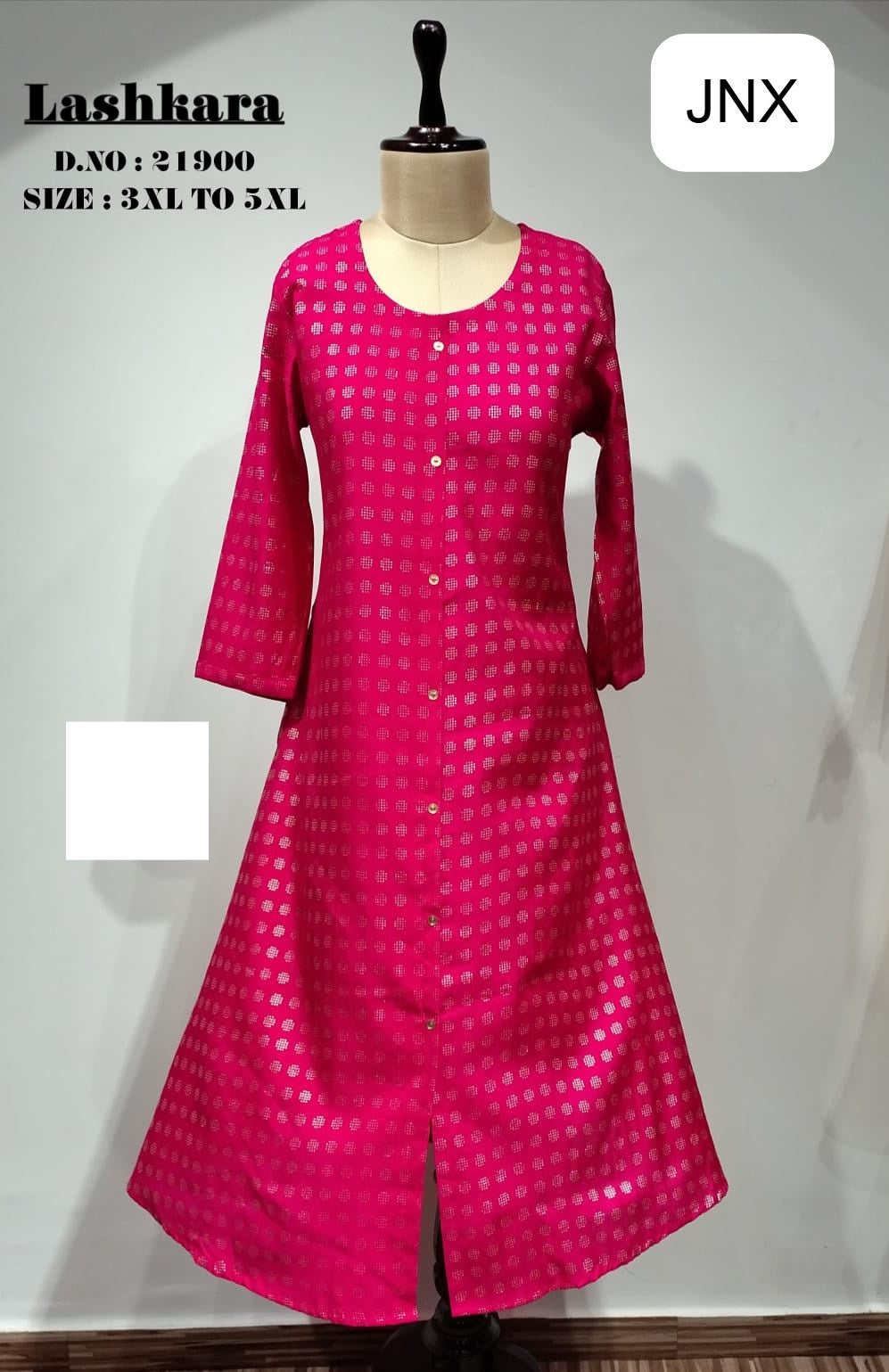 Lashkara 011225 Jnx Vertican Foil Plus Size Kurtis Supplier Gujarat
