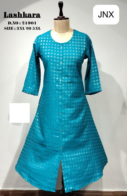 Lashkara 011225 Jnx Vertican Foil Plus Size Kurtis Supplier Gujarat