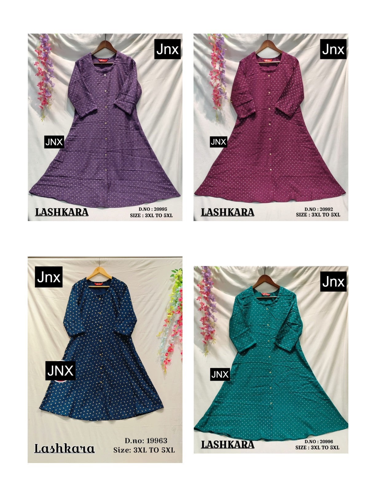 Lashkara 111125 Jnx Vertican Plus Size Kurtis Wholesaler India