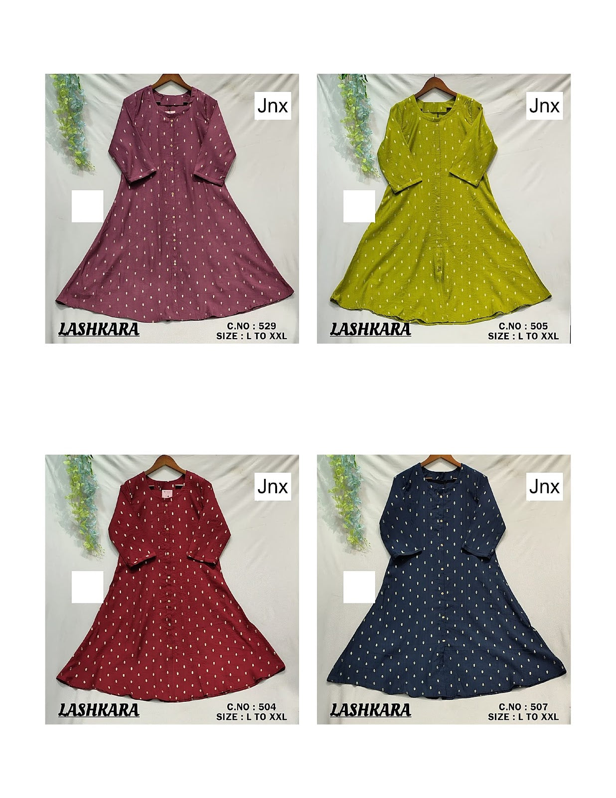 Lashkara 1209 Jnx Vertican Kurtis Manufacturer Gujarat