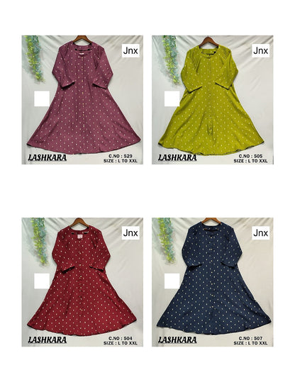 Lashkara 1209 Jnx Vertican Kurtis Manufacturer Gujarat