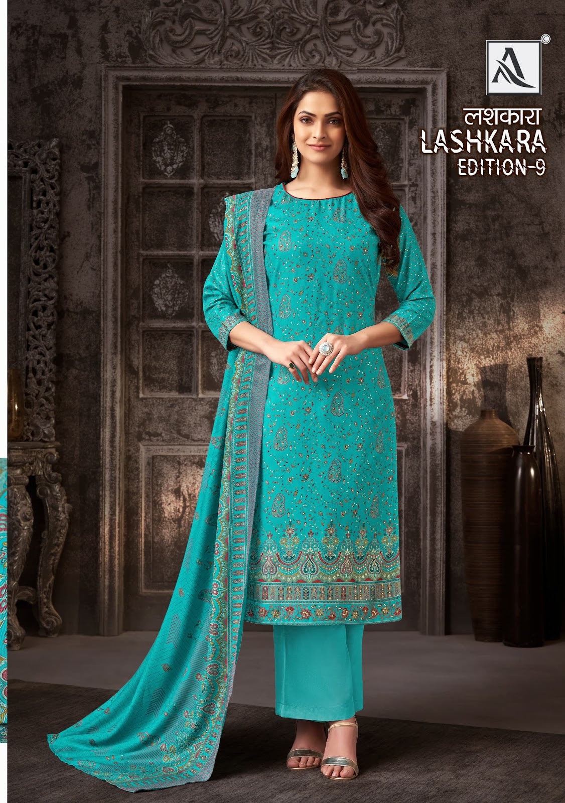 Lashkara Edition 9 Alok Viscose Pashmina Suits Exporter Gujarat