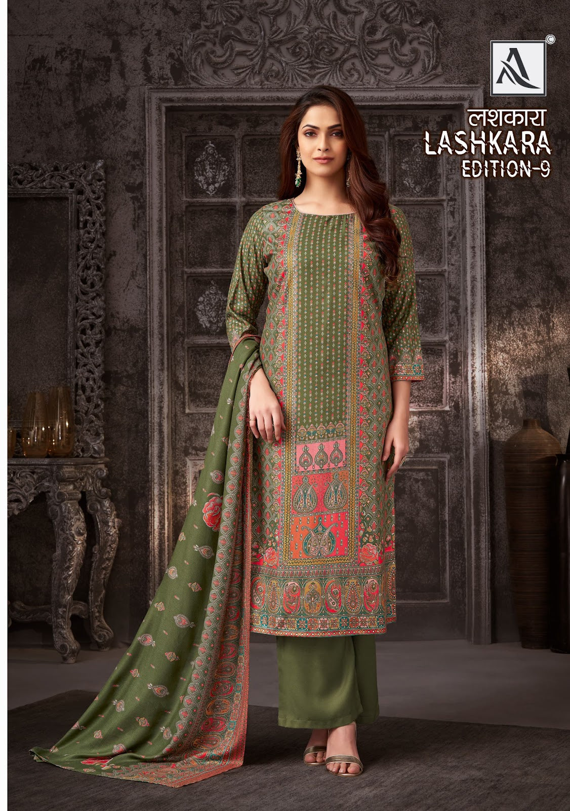 Lashkara Edition 9 Alok Viscose Pashmina Suits Exporter Gujarat
