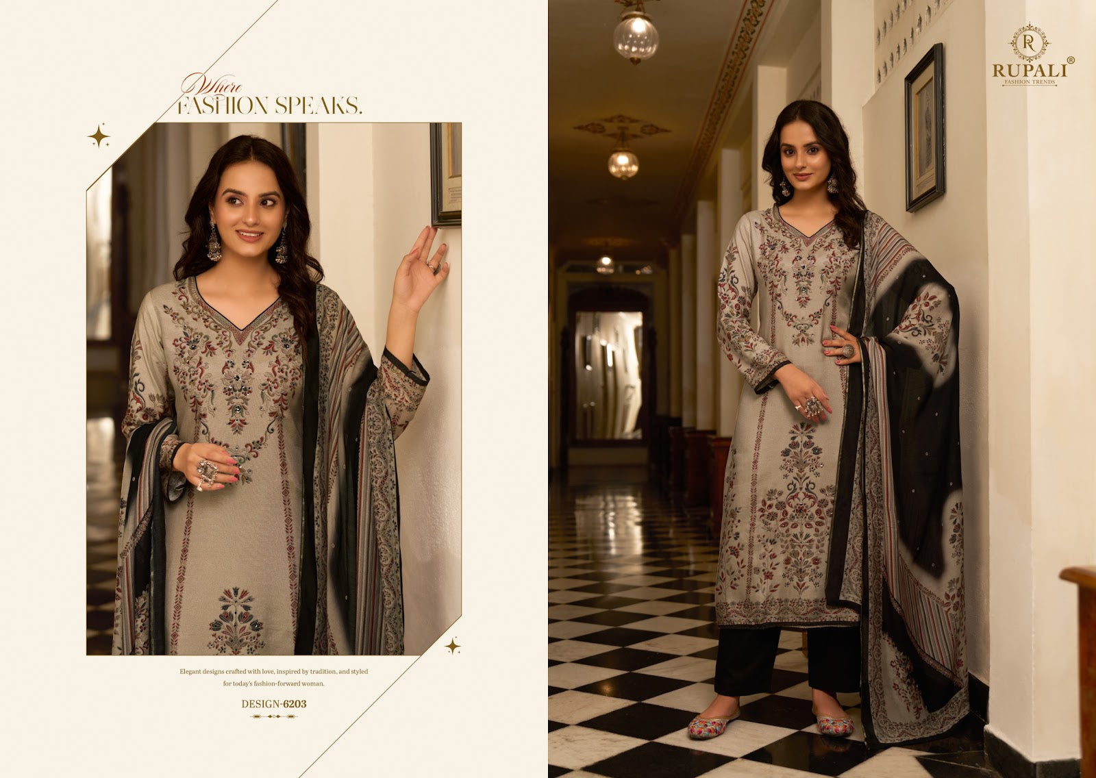 Lasya Rupali Viscose Muslin Pant Style Suits Supplier Gujarat