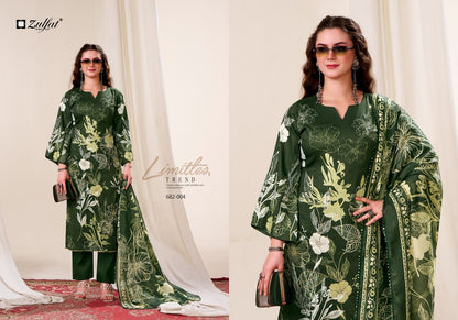 Latifa Zulfat Designer Jam Cotton Karachi Salwar Suits Manufacturer