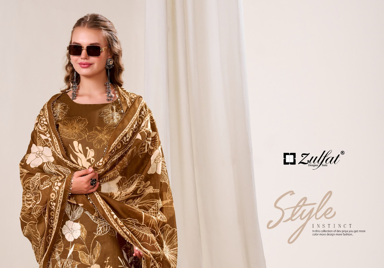 Latifa Zulfat Designer Jam Cotton Karachi Salwar Suits Manufacturer