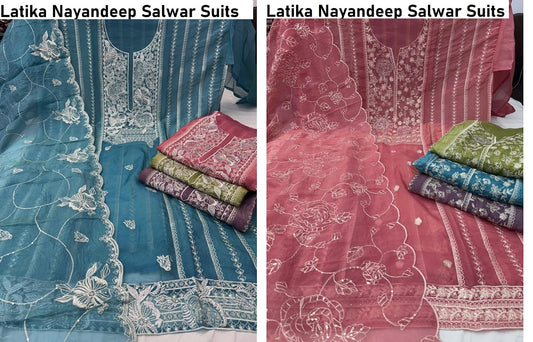 Latika Nayandeep Gold Crush Salwar Suits Manufacturer Ahmedabad