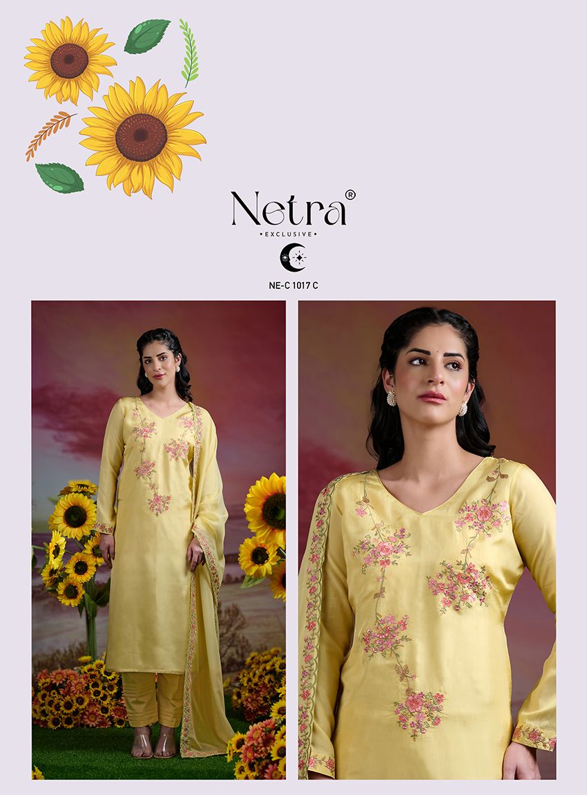 Latika Netra Silk Pant Style Suits Wholesaler Ahmedabad