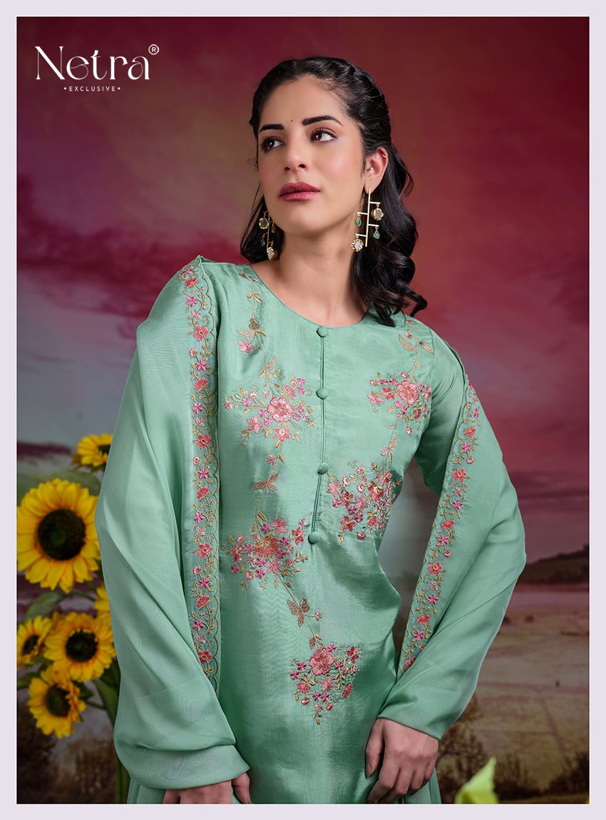Latika Netra Silk Pant Style Suits Wholesaler Ahmedabad