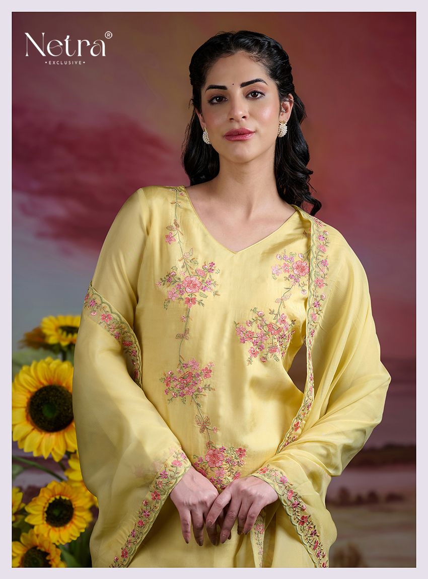 Latika Netra Silk Pant Style Suits Wholesaler Ahmedabad