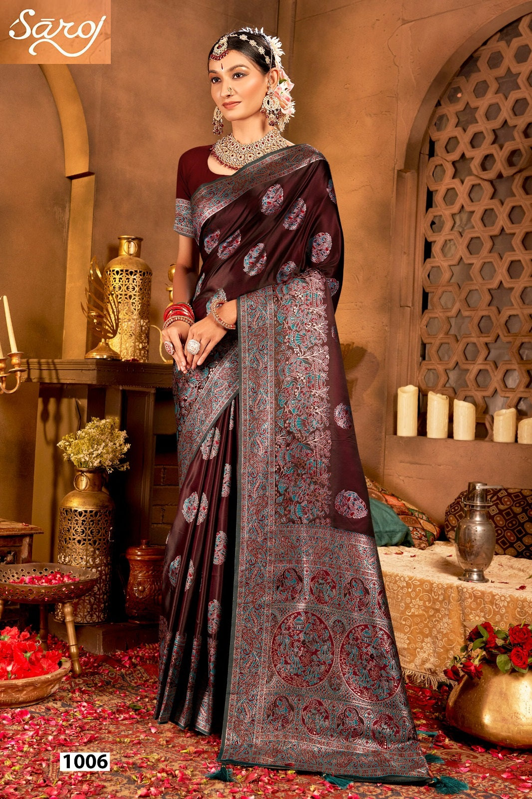Latika Silk Vol 1 Saroj Satin Silk Sarees Manufacturer Ahmedabad