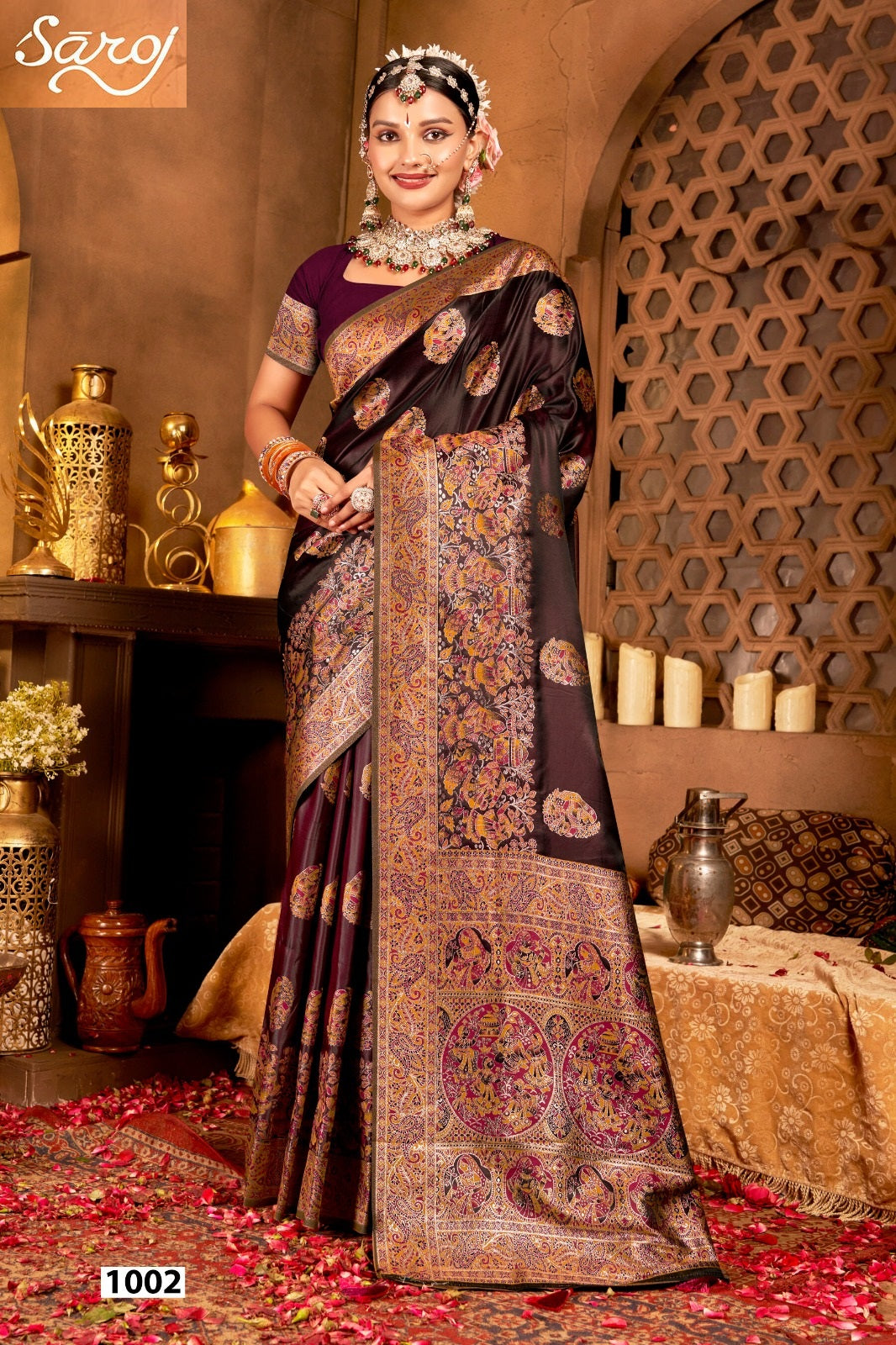 Latika Silk Vol 1 Saroj Satin Silk Sarees Manufacturer Ahmedabad